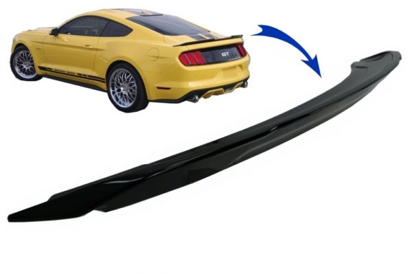 Trunk Boot Spoiler egnet for Ford Mustang Mk6 VI Sixth Generation (2015-2020) GT350 Design Piano Black |