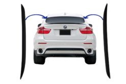 Trunk Rear Fin Spoiler egnet for BMW X6 E71 E72 (2008-2014) Ytelsesdesign