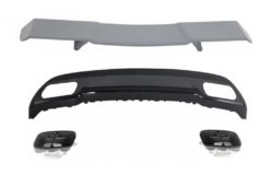 Bagasjeromsspoiler, bagasjelokk Spoiler Diffuser Eksosspisser egnet for MERCEDES W176 A-Klasse 12+ Sport Black