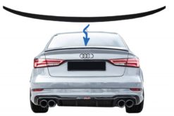 Bagasjeromsspoiler passende for Audi A3 8V Sedan (2013-Up) Matte Black