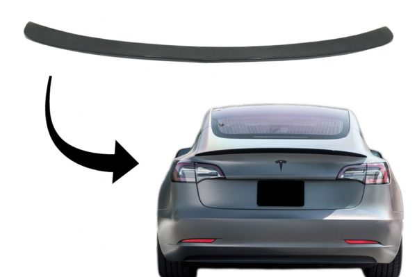 Trunk Spoiler egnet for Tesla Model 3 (2017-up) Real Carbon |