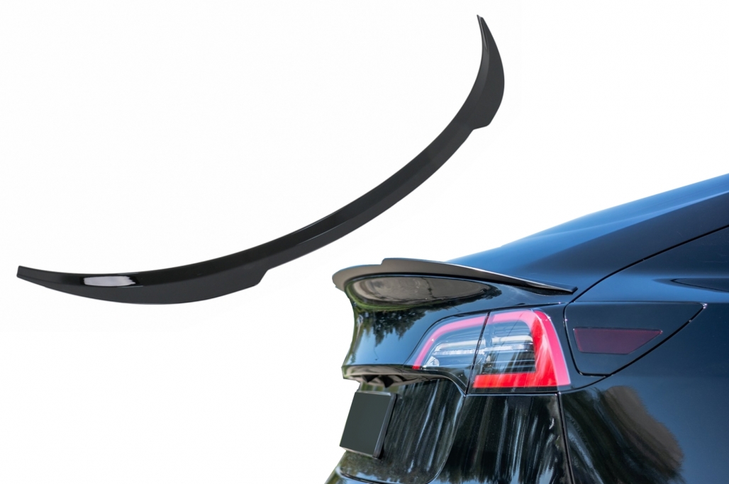 Trunk Spoiler egnet for Tesla Model 3 (2017-up) Piano Black | Trunk Spoiler egnet for Tesla Model 3 (2017-up) Piano Black