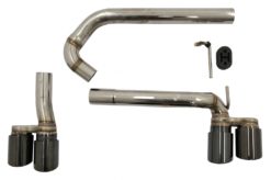 Doble doble eksossystemer svarte lyddemperspisser egnet for BMW 3-serie F30 F31 (2011-2018) M3 M Sport Design