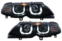 U LED Angel Eyes frontlykter egnet for BMW 3-serie E46 Facelift Limousine Touring (2001-2005) Svart