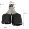 Universal dobbel dobbel eksospottedemper karbonfiber matt finish innløp 6 cm/2,36 tommer | Universal dobbel dobbel eksospottedemper karbonfiber matt finish innløp 6 cm/2,36 tommer |