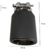 Universal eksospotte karbonfiber matt finish innløp 6,8 cm / 2,67 tommer | Universal eksospotte karbonfiber matt finish innløp 6,8 cm / 2,67 tommer |