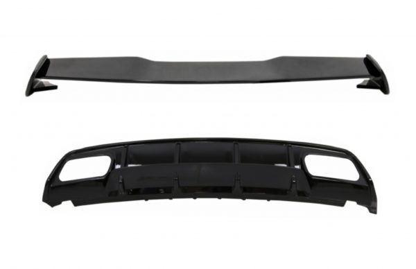 Valance bakre diffuser egnet for MERCEDES W176 A-klasse (2012-2018) med baklukespoiler A45 Design Facelift Black Edition |