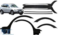 Hjulbuer Fender Flares egnet for BMW X3 E83 LCI (2006-2010) med løpebrett sidetrinn