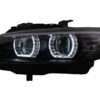 Xenon-frontlykter 3D LED Angel Eyes egnet for BMW 3-serie E92 E93 (2006-2010) U-Type Black | Xenon-frontlykter 3D LED Angel Eyes egnet for BMW 3-serie E92 E93 (2006-2010) U-Type Black |