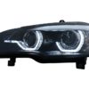 Xenon Frontlykter Angel Eyes 3D LED DRL egnet for BMW X5 E70 (2007-2010) Svart AFS |