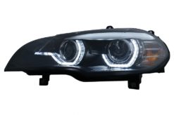 Alternative view of Xenon Frontlykter Angel Eyes 3D LED DRL egnet for BMW X5 E70 (2007-2010) Svart AFS