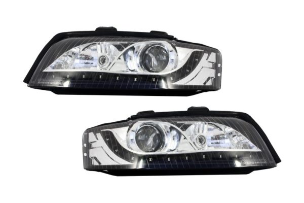 Xenon-frontlykter egnet for AUDI A4 B6 8E (2001-2004) LED DRL Look Black (RHD)