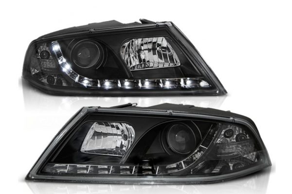 Xenon LED DRL Frontlykter egnet for Skoda Octavia II (03.2004-2008) Svart