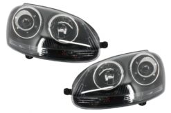 Xenon Look Frontlykter RHD egnet for VW Golf 5 V Mk5 (2003-2007) Jetta (2005-2010) GTI R32 Black Edition