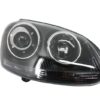 Xenon Look Frontlykter RHD egnet for VW Golf 5 V Mk5 (2003-2007) Jetta (2005-2010) GTI R32 Black Edition |