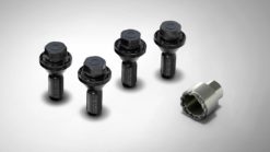 Låsehjulbolter, sølvfinish