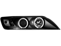 Frontlykter egnet for BMW Z3 Coupe / Roadster (01.1996-2002) Angel Eyes 2 Halo Felger Svart